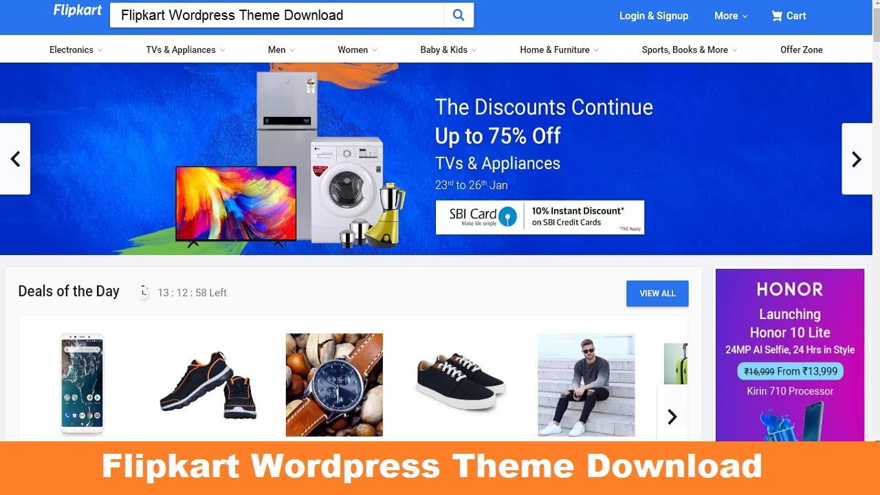 Flipkart wordpress theme download | Wp Theme like Flipkart E-commerce